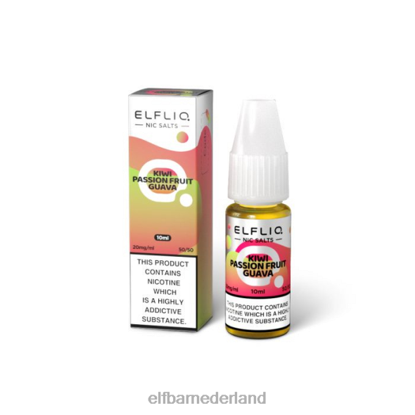 elfbar elfliq kiwi-passievrucht guavezouten - 10 ml-20 mg/ml origineel D8TJV210