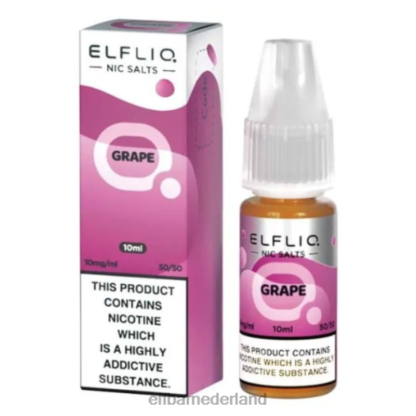 elfbar elfliq nic zouten - druif - 10ml-10 mg/ml origineel D8TJV191