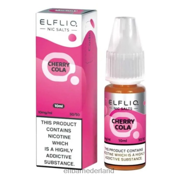 elfbar elfliq nic zouten - kersencola - 10ml-10 mg/ml origineel D8TJV196