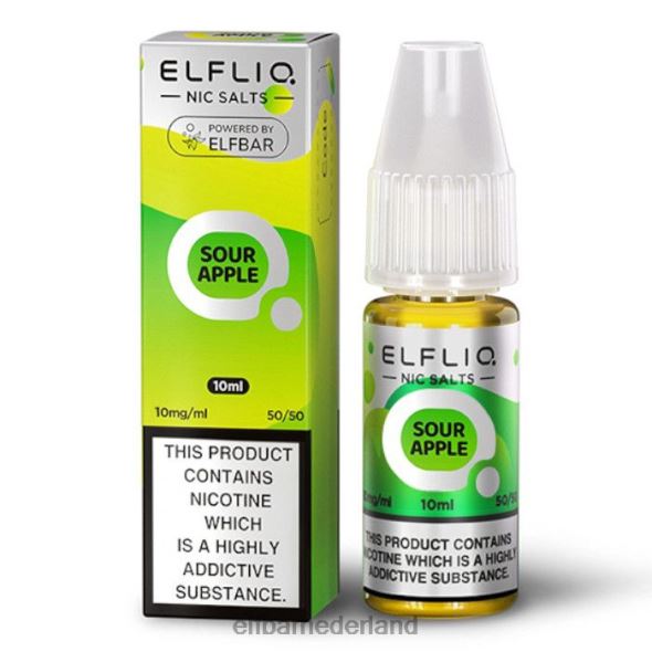 elfbar elfliq nic zouten - zure appel - 10ml-10 mg/ml origineel D8TJV169