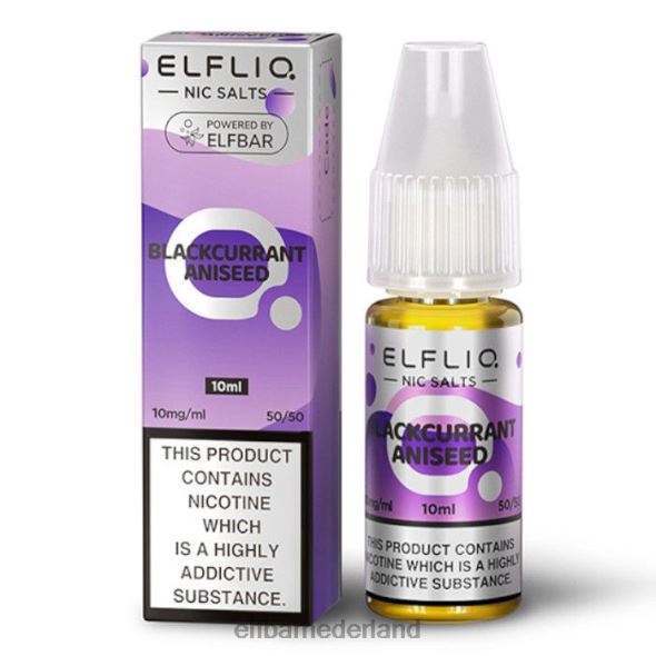 elfbar elfliq nic zouten - zwarte bessen anijs - 10ml-10 mg/ml origineel D8TJV177