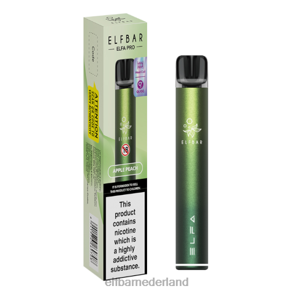 elfbar elfa pro pod-kit - oplaadbaar aurora groen + appel-perzik voorgevulde peul D8TJV73