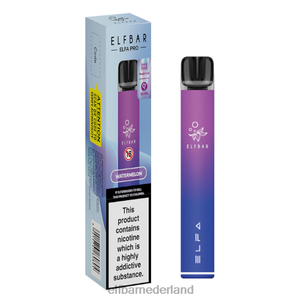 elfbar elfa pro pod-kit - oplaadbaar aurora paars + watermeloen voorgevulde peul D8TJV67