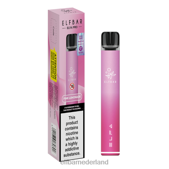 elfbar elfa pro pod-kit - oplaadbaar roze + roze voorgevulde limonadepod D8TJV72