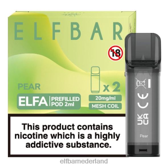 elfbar elfa voorgevulde capsule - 2 ml - 20 mg (2 stuks) Peer D8TJV123