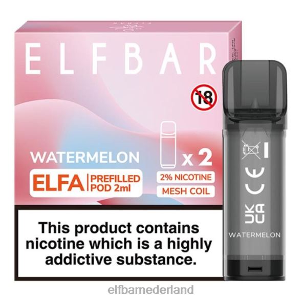 elfbar elfa voorgevulde capsule - 2 ml - 20 mg (2 stuks) aardbei-framboos-kersenijs D8TJV129