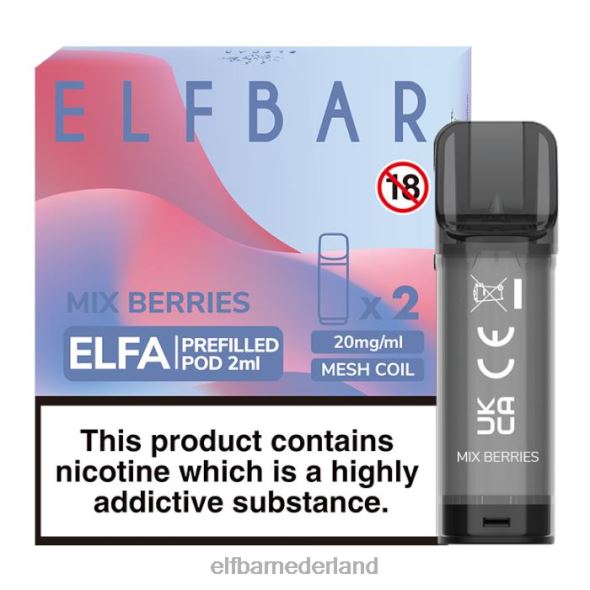 elfbar elfa voorgevulde capsule - 2 ml - 20 mg (2 stuks) bessen mengen D8TJV132