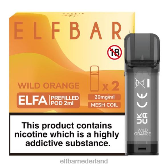 elfbar elfa voorgevulde capsule - 2 ml - 20 mg (2 stuks) wilde sinaasappel D8TJV133