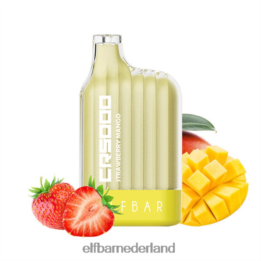 ELFBAR cr5000 wegwerpvape 5000 trekjes aardbei-mango 6X88N433