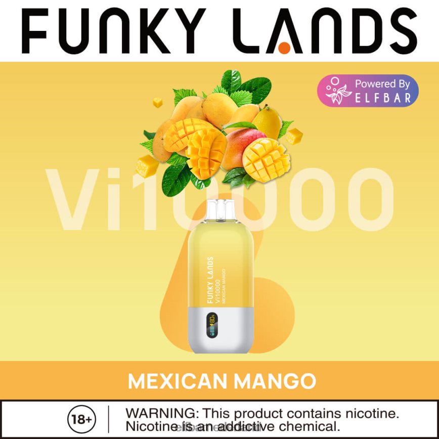 ELFBAR funky lands wegwerpvape vi10000 trekjes Mexicaanse mango 6X88N4166