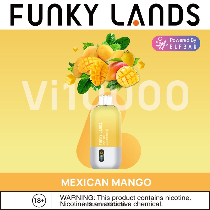 ELFBAR funky landt beste smaak wegwerpvape vi10000 topverkoop Mexicaanse mango 6X88N4157