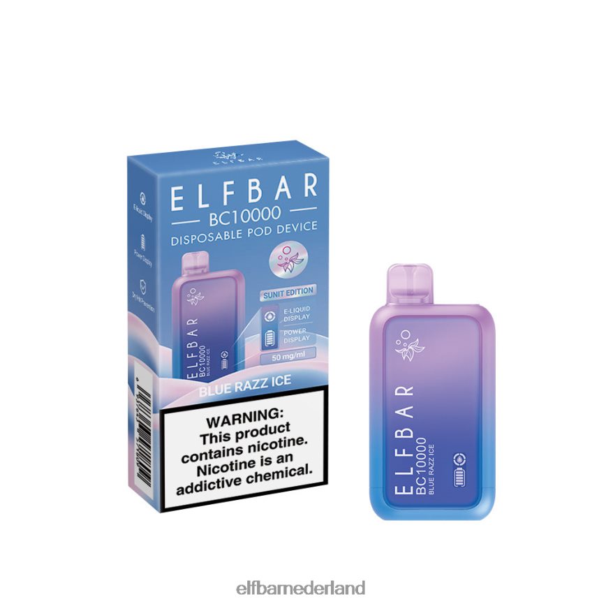 ELFBAR wegwerpvape nieuwe bc10000 10000 puffs blauw razz-ijs 6X88N436