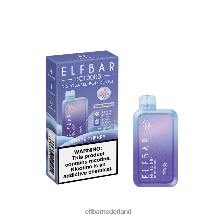 ELFBAR wegwerpvape nieuwe bc10000 10000 puffs druif kers 6X88N440