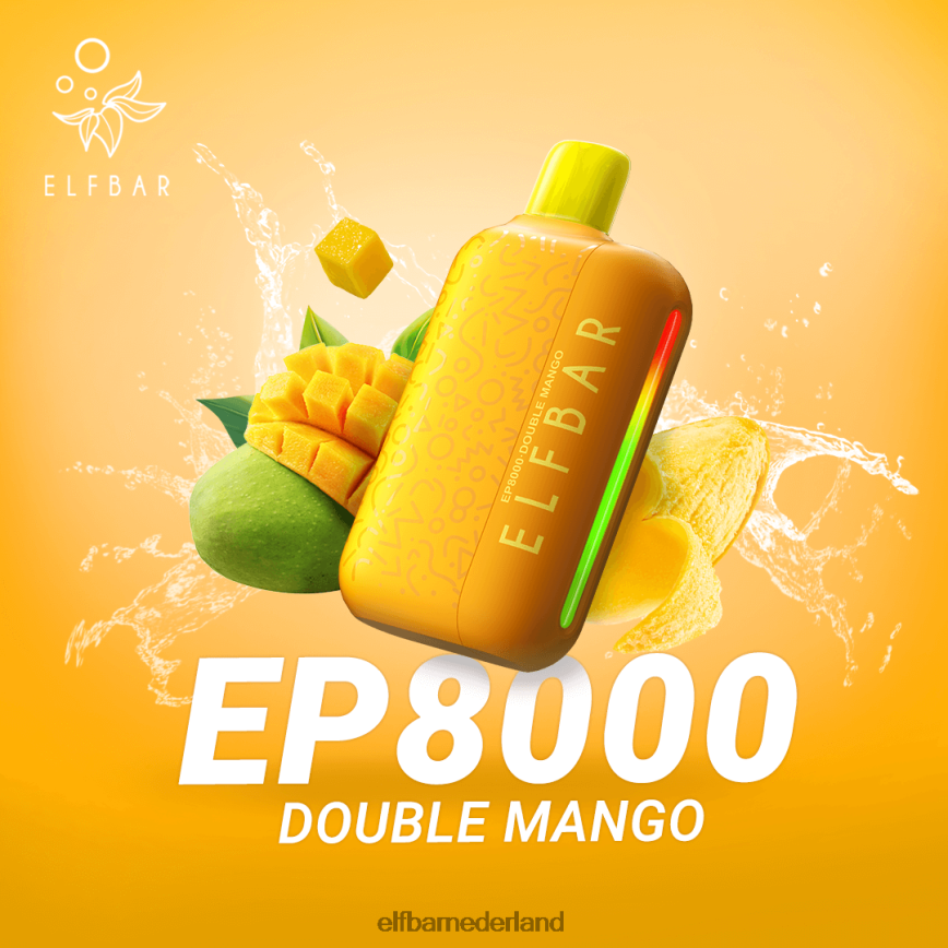 ELFBAR wegwerpvape nieuwe ep8000 trekjes dubbele mango 6X88N468