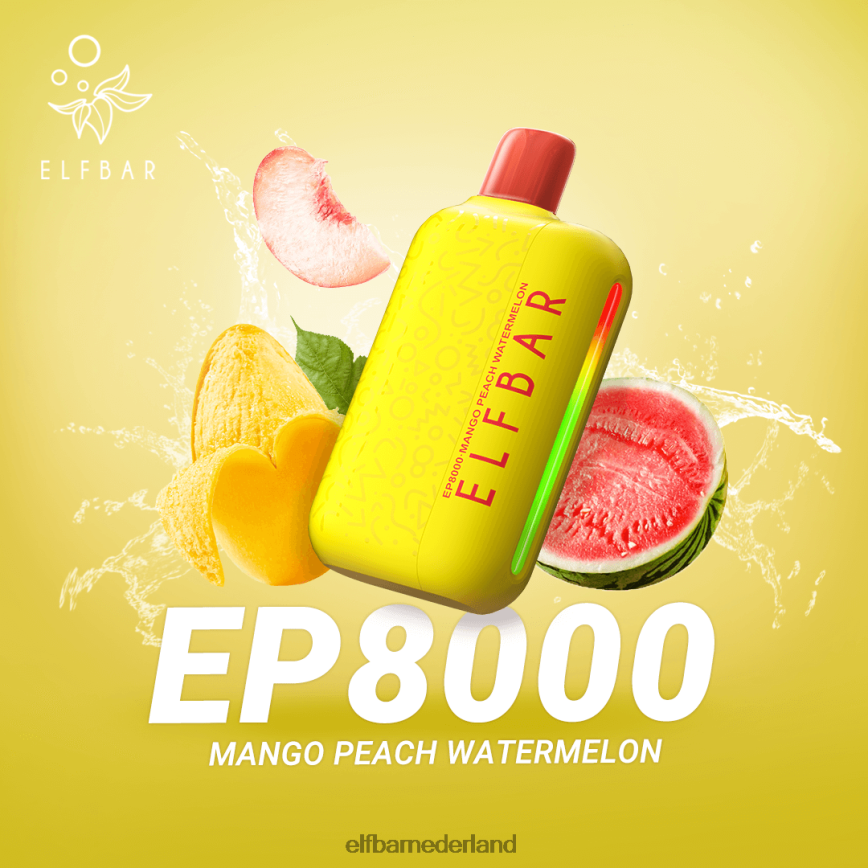 ELFBAR wegwerpvape nieuwe ep8000 trekjes mango perzik watermeloen 6X88N471